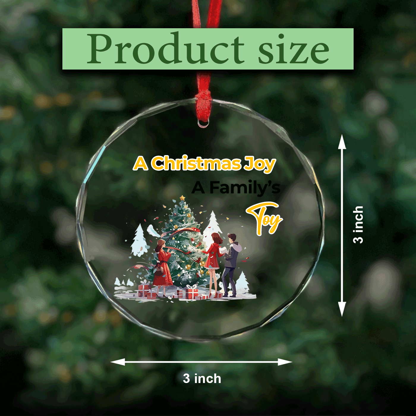 Christmas Tree Decorating | Celebrate Festive Traditions with Family | Glass Ornament